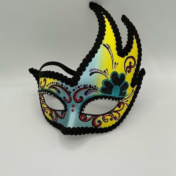 Maschera del Galeone Handmade in Italy Mask Mardi Gras-some stage makeup inside - Picture 1 of 6